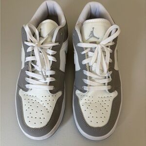 Jordan Low 1 Gray and White Retro